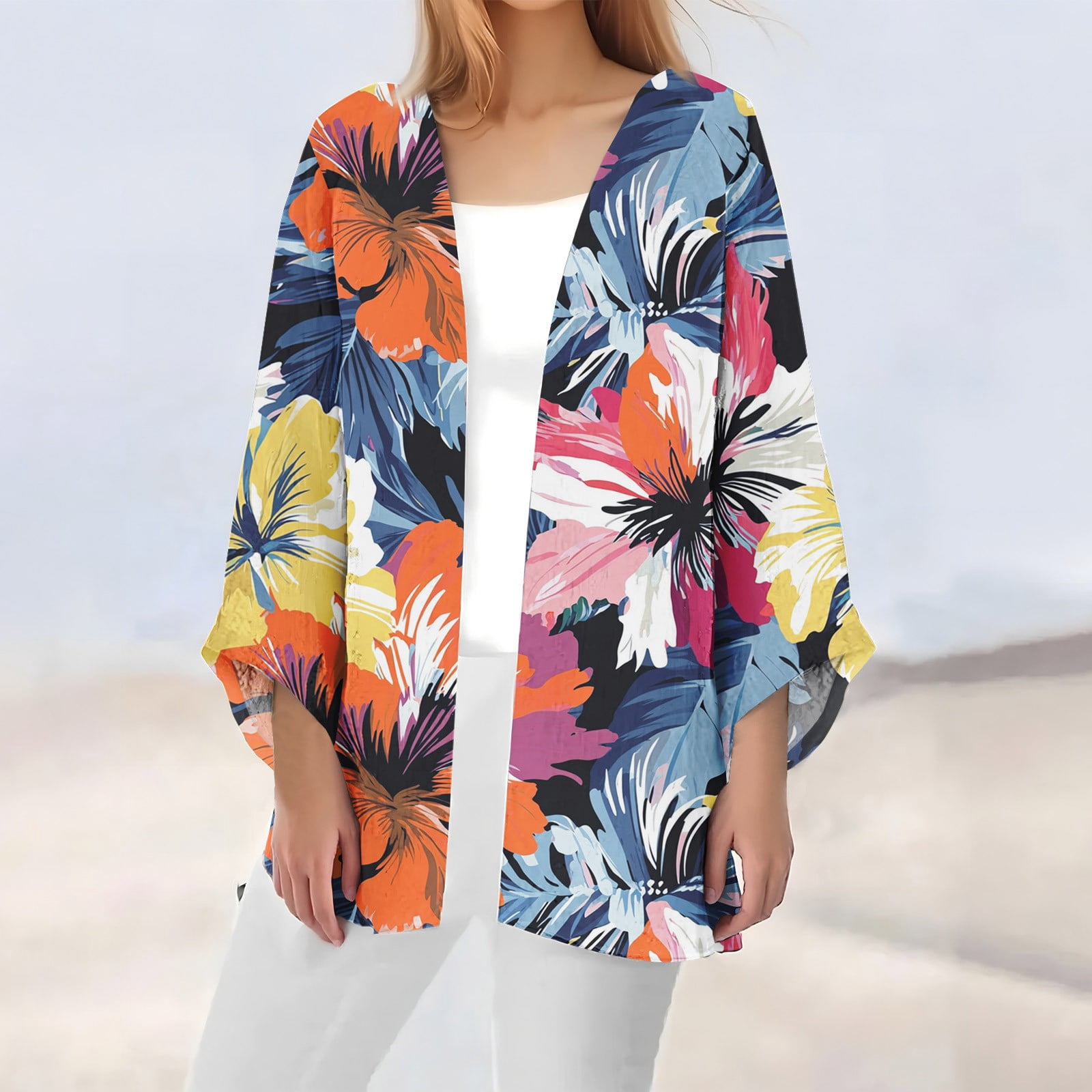 bbyeadc Womens Kimonos Clearance 3/4 Sleeve Cardigan Sweaters for Women — free download