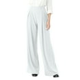thumbnail image 1 of bbyeadc Work Pants for Women Oversize Wide Leg Dress Pants Women High Waisted Straight Professional Outfits 4x 5x Dressy Solid Color Slacks with Pockets, White M, 1 of 9
