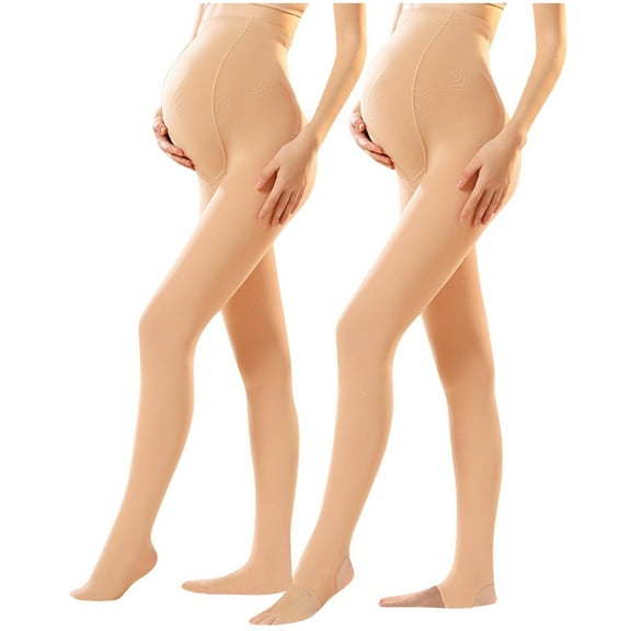 bbymog 2 pack Thermal Underwear Maternity Pants Solid Color Base Layer Fleece Long Johns Winter Pregnancy Clothes for Women Beige Free Size