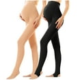 thumbnail image 1 of bbymog 2 pack Winter Thermal Underwear Pregnancy Pants Solid Color Slim Fit Long Johns Maternity Clothes Beige C Free Size, 1 of 3