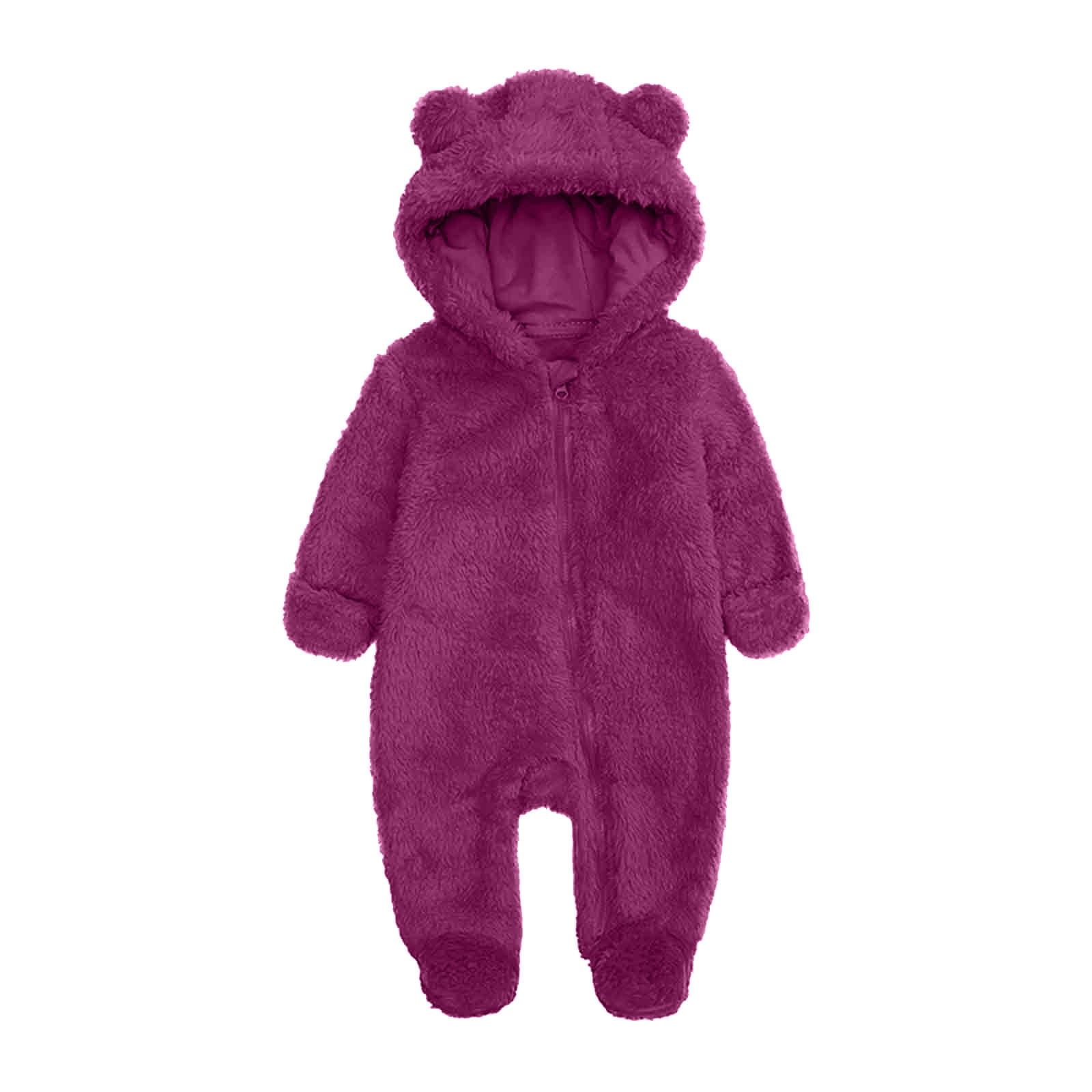 Big Bear Enjoy Hooded Baby Winter Suit – Maroon Two-Piece Set main image 1