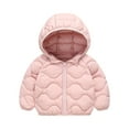 thumbnail image 1 of bbymog Baby Girl Winter Clothes Warm Fleece Zip up Puff Jacket with Hood Boys' Coat Outwear Baby Clothes Pink B 8 Years, 1 of 9