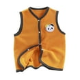 thumbnail image 1 of bbymog Boys Girls Fashion Fleece Vest Outwear Lightweight Solid Color Cute Jacket Baby Girl Clothes Yellow 2 Years, 1 of 5