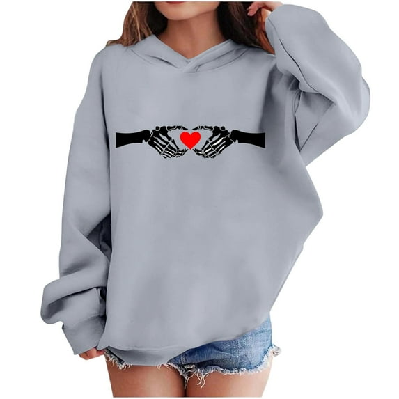 bbymog Boys Girls Halloween Hoodies Long Sleeve Hoodie Sweatshirts for Teen Girls Fall Winter Kid Clothes Gray D 7 Years