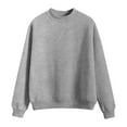 thumbnail image 1 of bbymog Casual Girls and Boys Sweatshirts Solid Color Crewneck Pulover Tops for Girls Kids Sweatshirt Gray 13 Years, 1 of 8