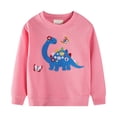 thumbnail image 1 of bbymog Casual Girls and Boys Sweatshirts Solid Color Crewneck Pulover Tops for Girls Kids Sweatshirt Red 13 Years, 1 of 8