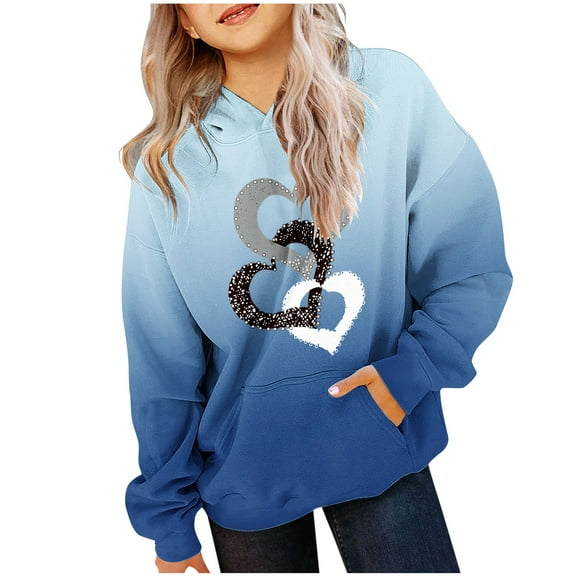 bbymog Cute Hoodies for Teens with Pocket Fall Long Sleeve Pullover Hoodies Girls Fashion Casual Sweatshirts for Teen Girls