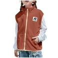 thumbnail image 1 of bbymog Fall Winter Fleece Vest Jacket for Boys and Girls Sleeveless Stand Collar Girls Jackets with Zipper Girls' Outerwear Jackets & Coats Coffee-1 14 Years, 1 of 6
