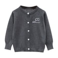 thumbnail image 1 of bbymog Girls' Cardigans Sweater Cotton Button Toddler Cardigan Solid Long Sleeve Knit Sweaters Baby Clothes Gray Gray, 1 of 3