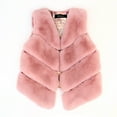 thumbnail image 1 of bbymog Girls' Fashion Faux Fur Jacket Winter Solid Color Thick Warm Shrug Vest Coat for Party Wedding Baby Girl Clothes Watermelon Red 1-2Years, 1 of 2