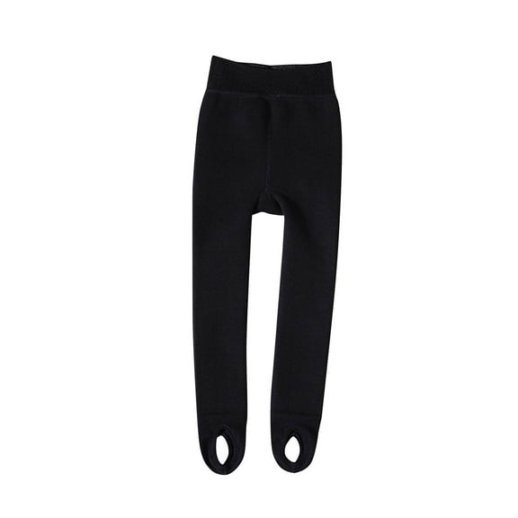 bbymog Girls Leggings Solid Color Elastic Waist Sweatpants for Girls Casual Slim Fit Cotton Pants Black 100
