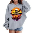 thumbnail image 1 of bbymog Halloween Boys Girls Hoodies Boys' Fashion Funny Pumpkin Hooded Sweatshirt Long Sleeve Casual Hoodie for Boys Gray B 7 Years, 1 of 10