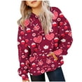 thumbnail image 1 of bbymog Hoodies for Teen Girls Long Sleeve Pullover Tops Fall & Winter Graphic Hoodie Sweatshirt with Pocket Girl Clothes, 1 of 5