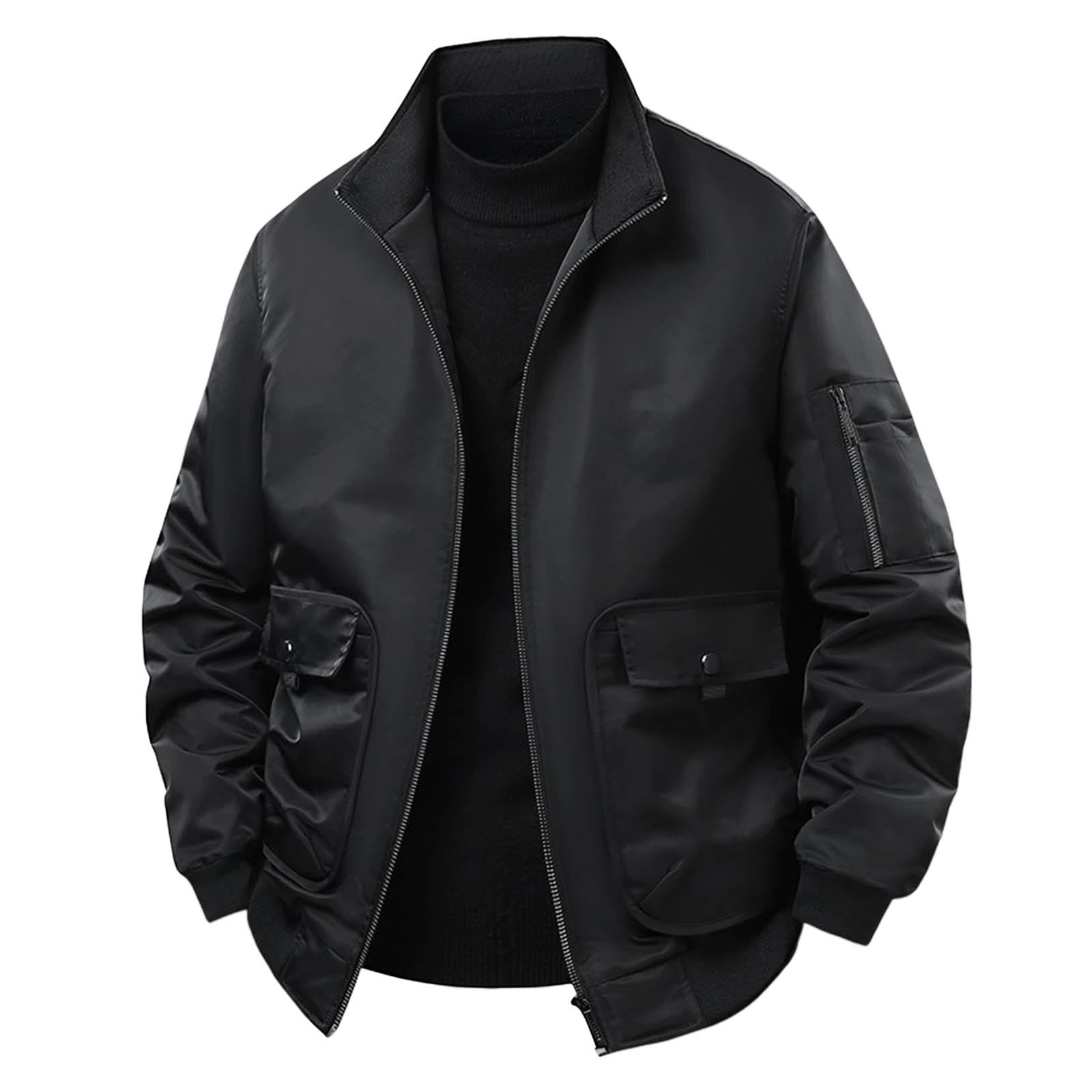 Men's Plus Size Zip Up Long Sleeve Jacket main image 1