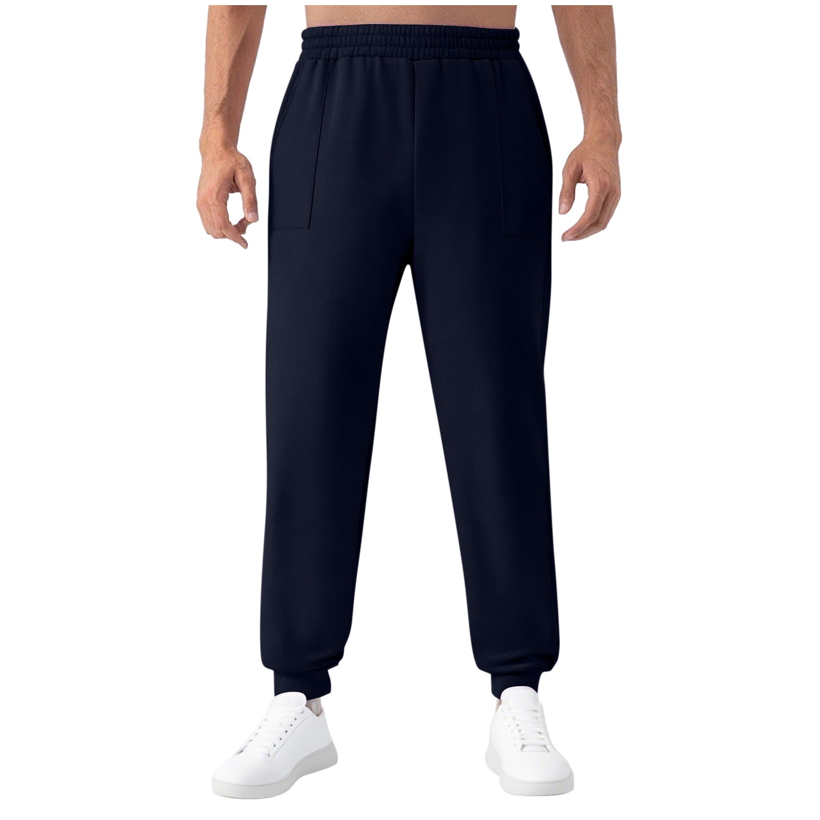 Men's Summer Casual Joggers - Elastic Waist, Soft Polyester Print