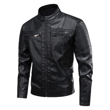 Men's Jackets Winter Solid Color Warm Long Sleeve Stand Collar