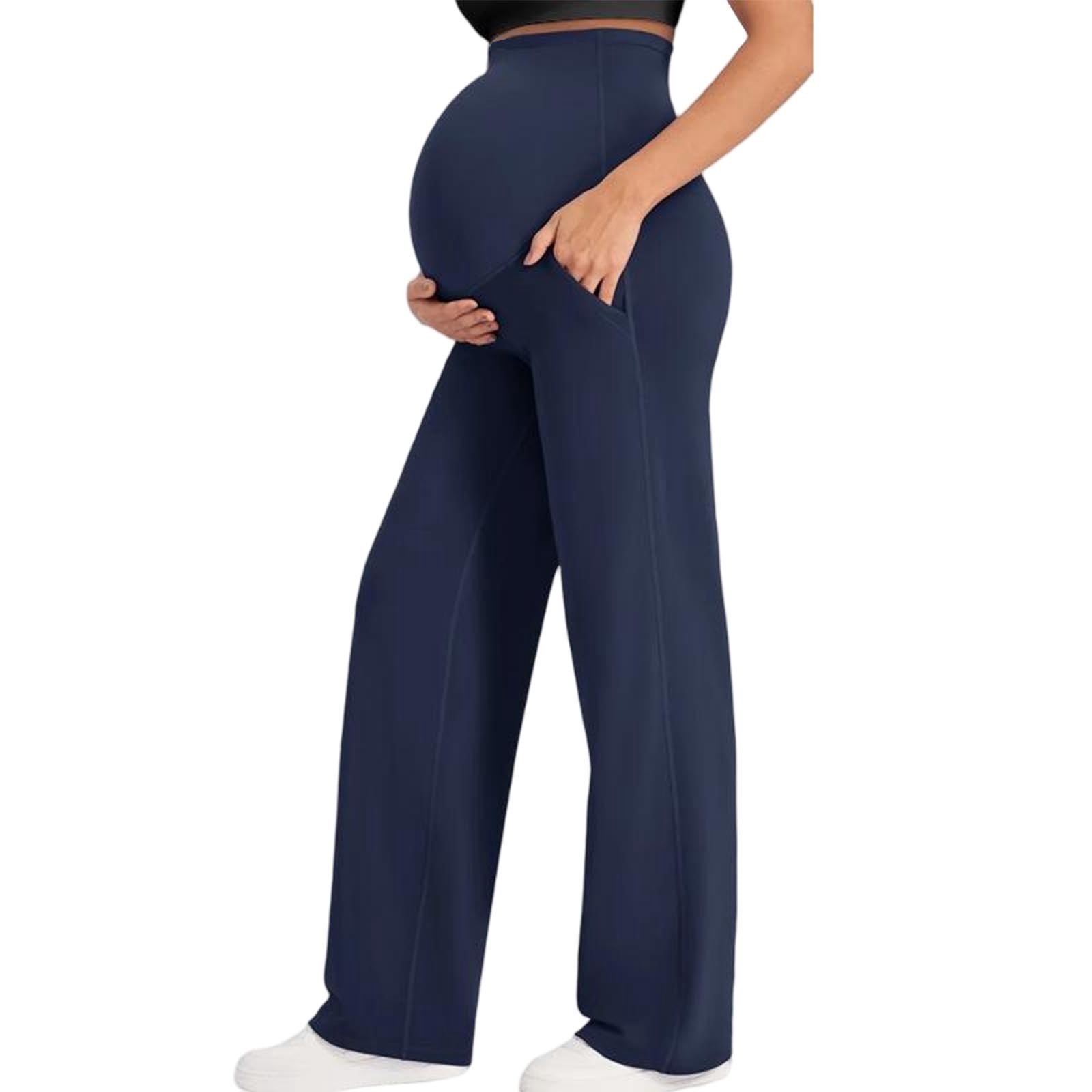 maternity dress pants HATCH Collection The Softest Rib Over Under Relaxed in Black formal days (add blazer) casual days (add shell top) Bbymog Womens Maternity Work Pants