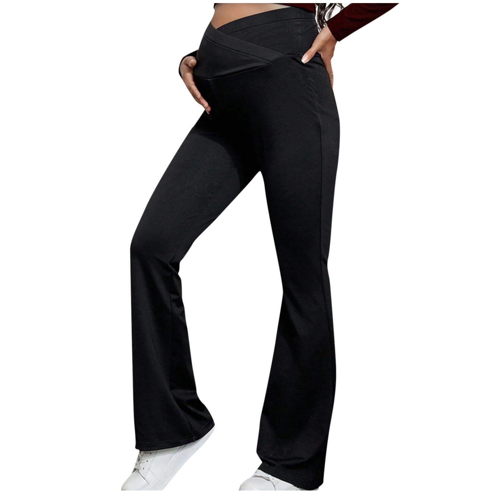 Black Corduroy Raw Hem Maternity Pants main image 1