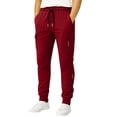 thumbnail image 1 of bbymog Mens Joggers with Pockets Solid Color Casual Sweatpants Drawstring Elastic Waist Loose Athletic Pants Wine S, 1 of 5