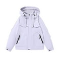 thumbnail image 1 of bbymog Mens Rain Jackets Waterproof with Hood Solid Color Long Sleeve Outerwear Casual Oversized Windbreaker for Daily Hiking Cycling Purple B M, 1 of 7