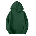 thumbnail image 1 of bbymog Oversized Hoodie Men Fall Winter Sports Casual Pullover Top Solid Color Classic Sweatshirts Long Sleeve Clothes with Drawstring Green B M, 1 of 6