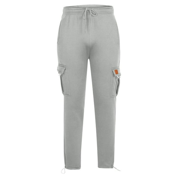 bbymog Sweat Pants for Mens Fashion Solid Color Baggy Sweatpants Elastic Waist Straight Plus Szie Casual Pant with Drawstring Gray XXXL