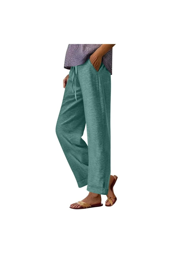 Sweat Pants for Womens Lounge Pants with Drawstring Solid Color Joggers Pants Loose Straight Casual Pants with Pockets Mint Green XL