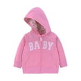 thumbnail image 1 of bbymog Sweatshirts for Girls Long Sleeve Zip Up Hoodie with Pocket Fall Casual Hoodies for Girls Cute Baby Outerwear Pink 12-18 Months, 1 of 3