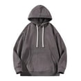 thumbnail image 1 of bbymog Sweatshirts for Men Fall Winter Solid Color Oversized Pullover Tops Fashion Outdoor Workout Hoodies with Pocket Gray B XXXXL, 1 of 3