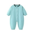 thumbnail image 1 of bbymog Unisex Baby Clothes Long Sleeve Crewneck Baby Boy Romper Cotton Toddler Baby Bodysuit Fall Outdoor Baby Rompers Girl Onesie Blue B 18 Months, 1 of 5