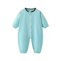bbymog Unisex Baby Clothes Long Sleeve Crewneck Baby Boy Romper Cotton Toddler Baby Bodysuit Fall Outdoor Baby Rompers Girl Onesie Blue B 18 Months