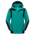 thumbnail image 1 of bbymog Windbreaker Jackets for Men Solid Color Long Sleeve Oversized Rain Coat Full Zip Oversized Hiking Cargo Jacket with Pockets Green M, 1 of 2