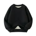 thumbnail image 1 of bbymog Winter Sweatshirts for Teen Girls Crewneck Warm Fleece Boys Sweatshirt Clothes for Kids Black 5 Years, 1 of 9