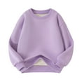 thumbnail image 1 of bbymog Winter Sweatshirts for Teen Girls Crewneck Warm Fleece Boys Sweatshirt Clothes for Kids Purple 9 Years, 1 of 9