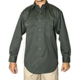 thumbnail image 1 of bco olive green men's long sleeve uniform work shirt, 65% poly 35% cotton twil, 1 of 1