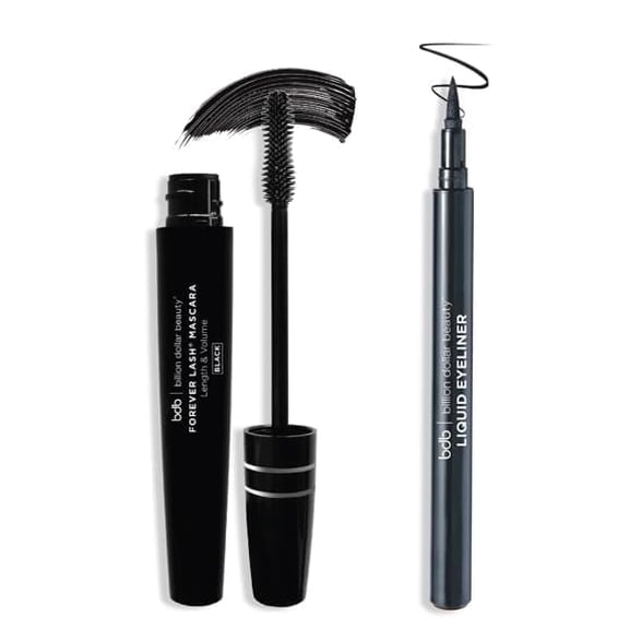 Billion Dollar Beauty Forever Lash Mascara & Liquid Eyeliner Set - Volumizing, Lengthening, and Defining
