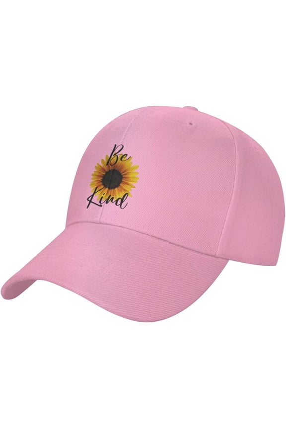 be Kind Sunflowers Baseball Cap Women Sun Hat Cowboy hat Men Hat Dad Hat Trucker hat Black
