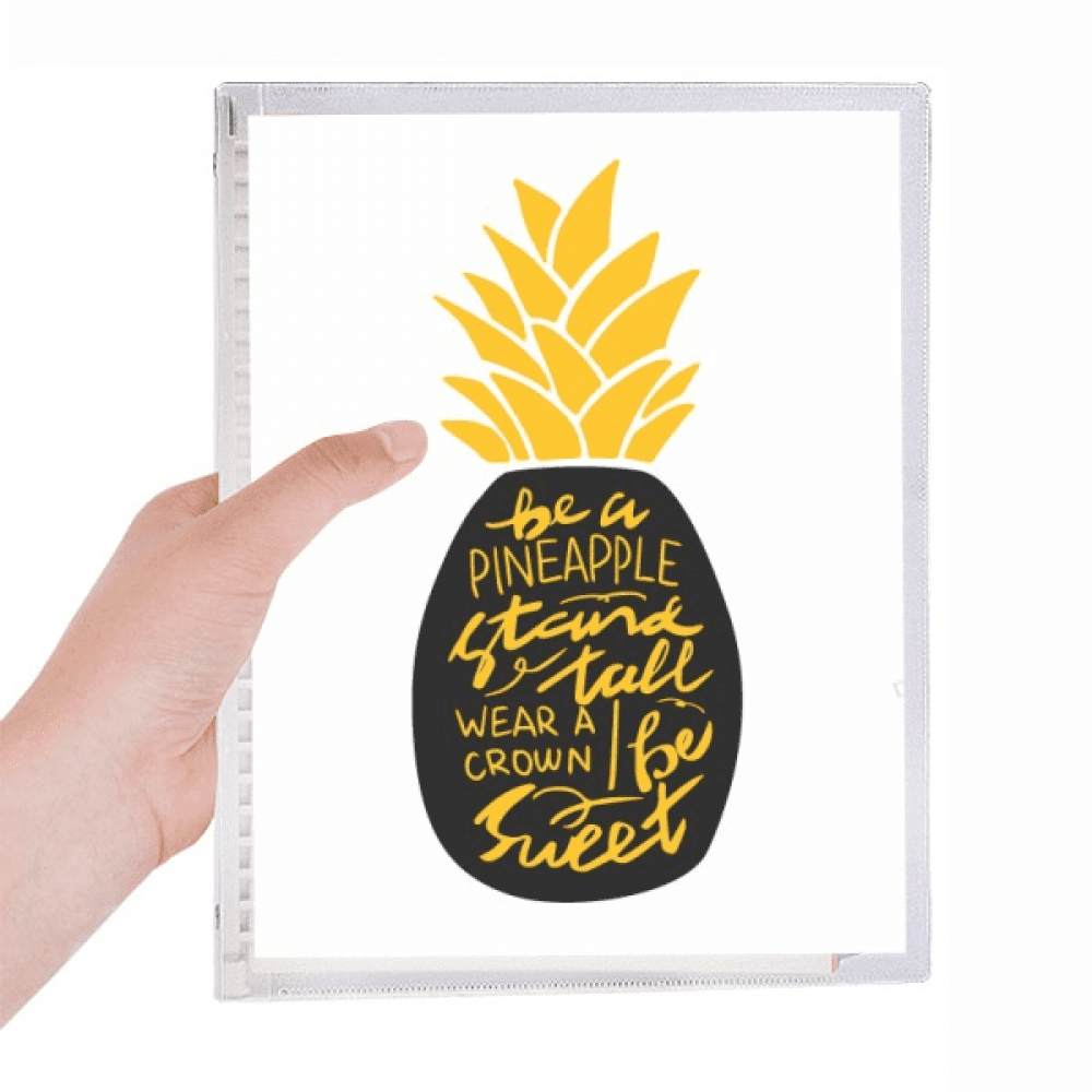 be a sweet pineapple yellow quote notebook loose diary refillable journal statiry