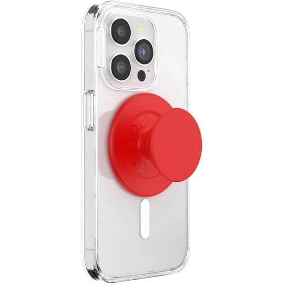 PopSockets Phone Grip for MagSafe, Magnetic Holder, Phone Stand, Red - Basic Rosso