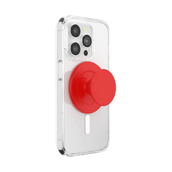 PopSockets Phone Grip for MagSafe, Magnetic Holder, Phone Stand, Red - Basic Rosso