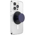 thumbnail image 1 of PopSockets Phone Grip for MagSafe, Magnetic Holder, Phone Stand, Navy Blue - Alum Triangle Knurled French Navy, 1 of 3