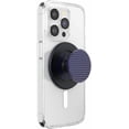 thumbnail image 1 of PopSockets Phone Grip for MagSafe, Magnetic Holder, Phone Stand, Navy Blue - Alum Triangle Knurled French Navy, 1 of 3