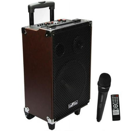 beFree Sound - Portable Bluetooth Speaker - Black/Wood