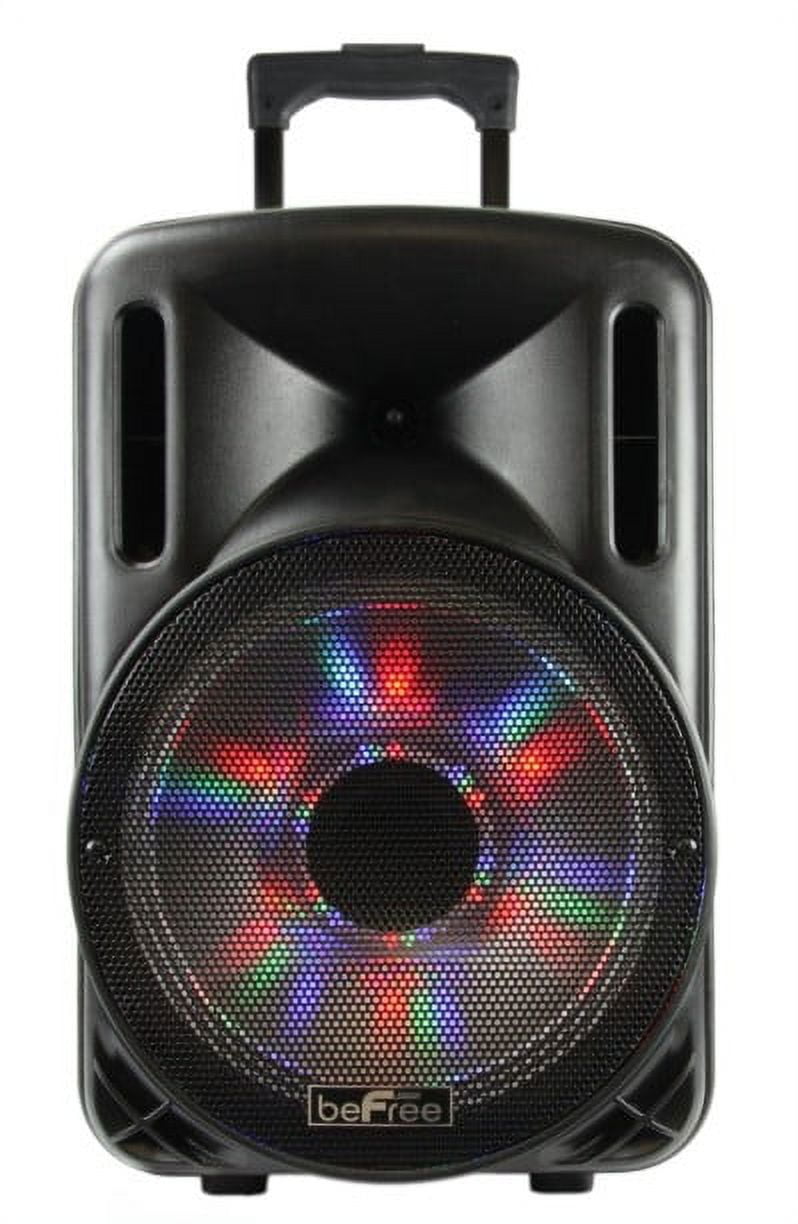 beFree Sound 12 Inch 2500 Watt Bluetooth Rechargeable Portable Party PA  Speaker