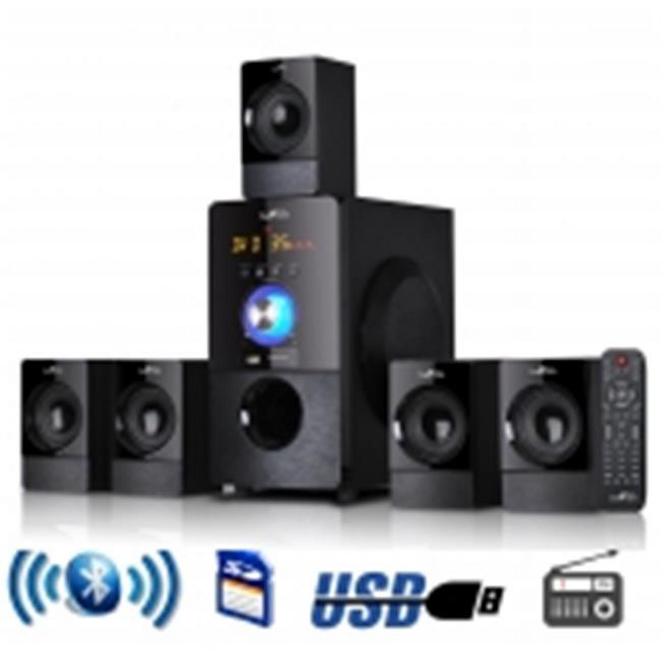 beFree Sound 5.1 Channel Surround Sound Bluetooth Speaker System in Black - image 1 of 2