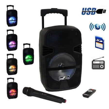 beFree Sound 8 in. Portable Bluetooth PA Speaker System