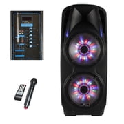 beFree Sound Double 10 Inch Subwoofer Portable Bluetooth Party PA Speaker