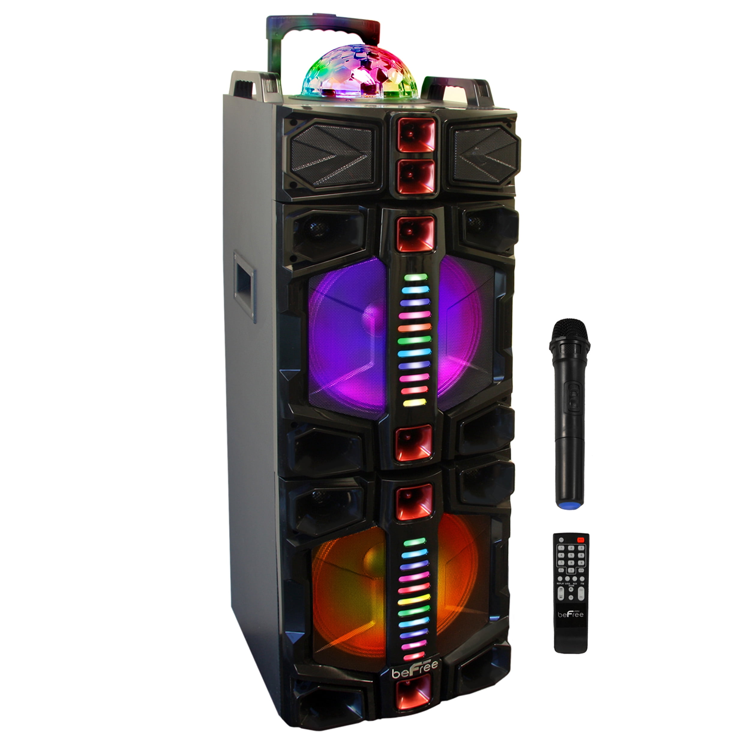 beFree Sound Dual 12 Inch Rechargeable Bluetooth Party Speaker