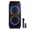 thumbnail image 1 of beFree Sound Dual 8 Inch Bluetooth Wireless Portable Party Speaker with Reactive Lights, 1 of 3