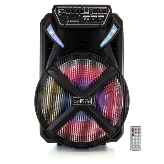 beFree Sound Portable Bluetooth Speaker with FM Transmitter, Black, BFS-2115